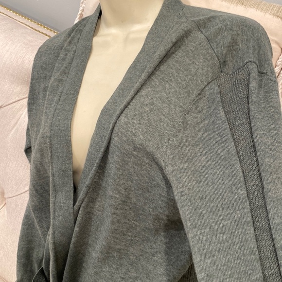 GAP long fine knit lots linen mix cardigan jacket with pockets green size M - Picture 2 of 16